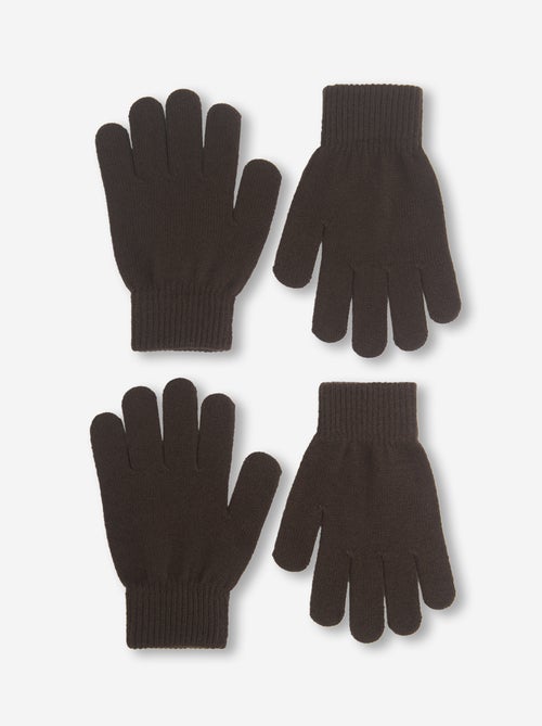 Pack de 2 pares de luvas de malha - Kiabi