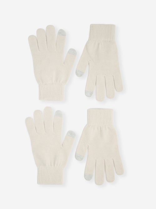 Pack de 2 pares de luvas táteis - Kiabi