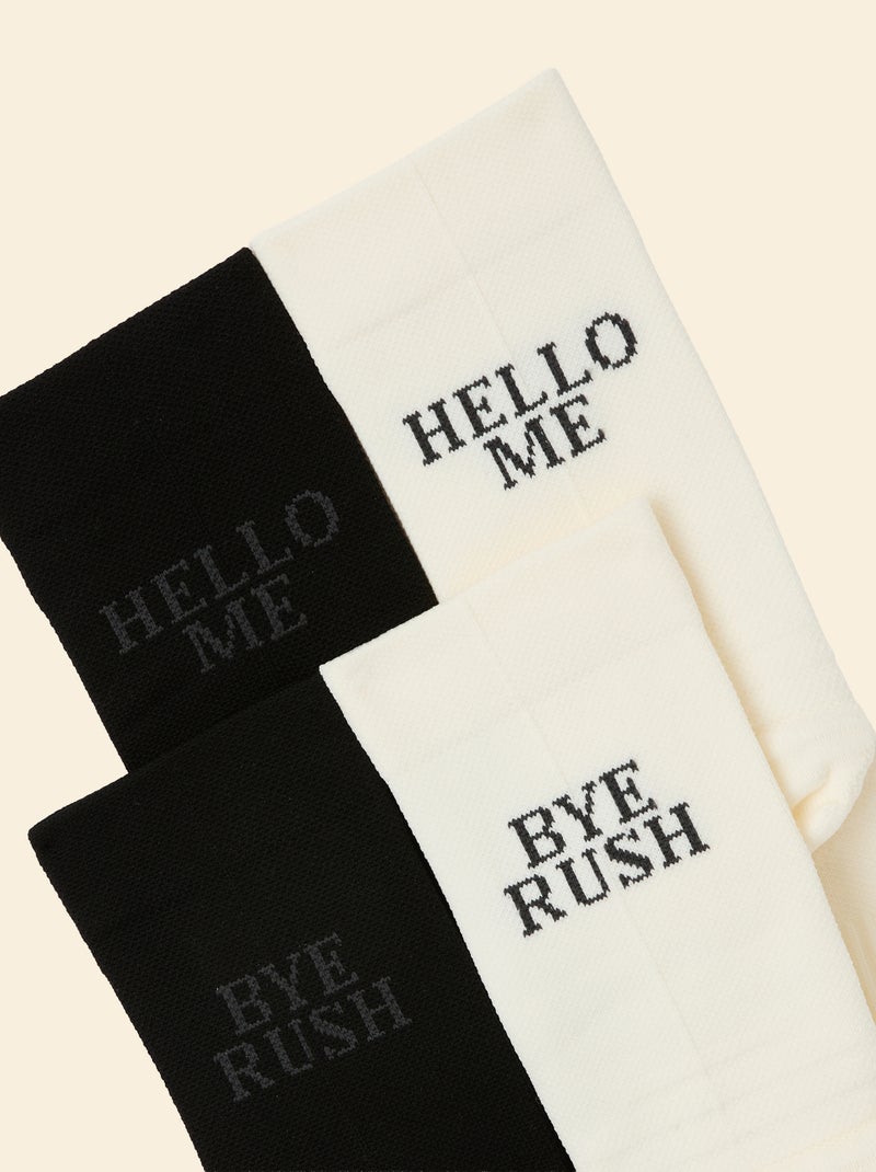 Pack de 2 pares de meias altas - (ekstract) Preto - Kiabi