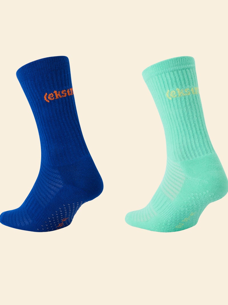 Pack de 2 pares de meias altas antiderrapantes - (ekstract) Verde - Kiabi