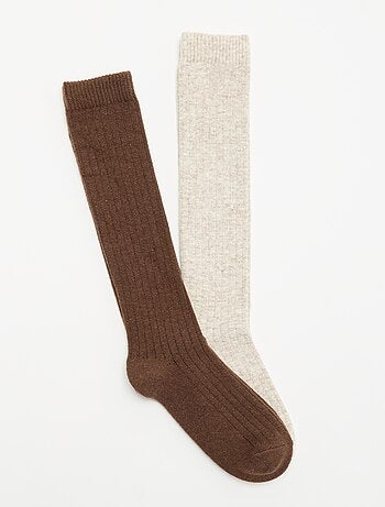 Pack de 2 pares de meias altas