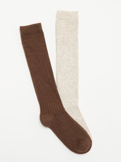Pack de 2 pares de meias altas - Kiabi