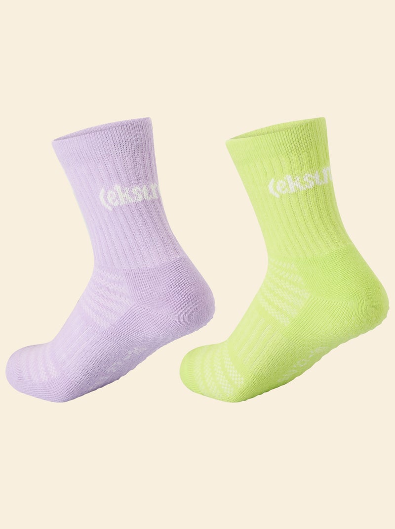 Pack de 2 pares de meias antiderrapantes - (ekstract) Violeta - Kiabi