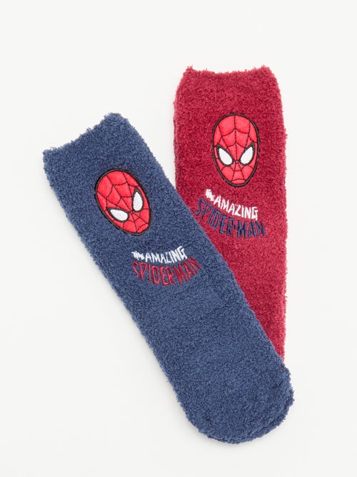 Pack de 2 pares de meias antiderrapantes \'Marvel\' \'Spider-Man\' - Kiabi
