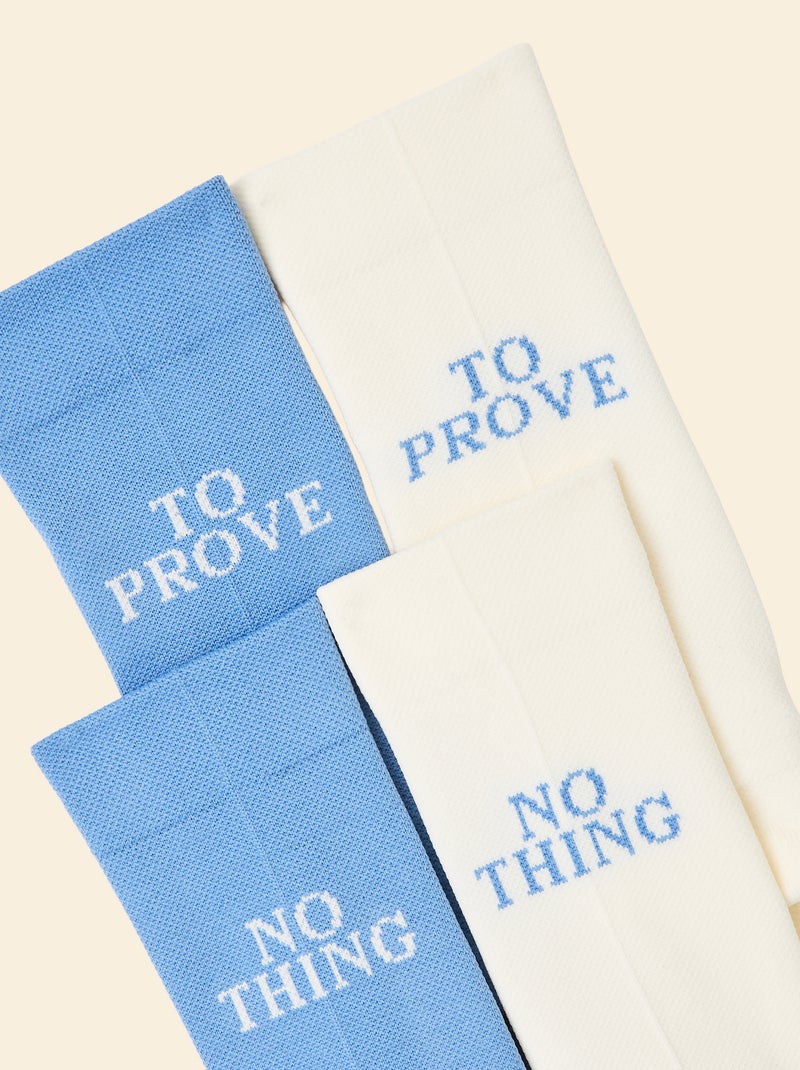 Pack de 2 pares de meias compressivas animadas (ekstract) Azul - Kiabi