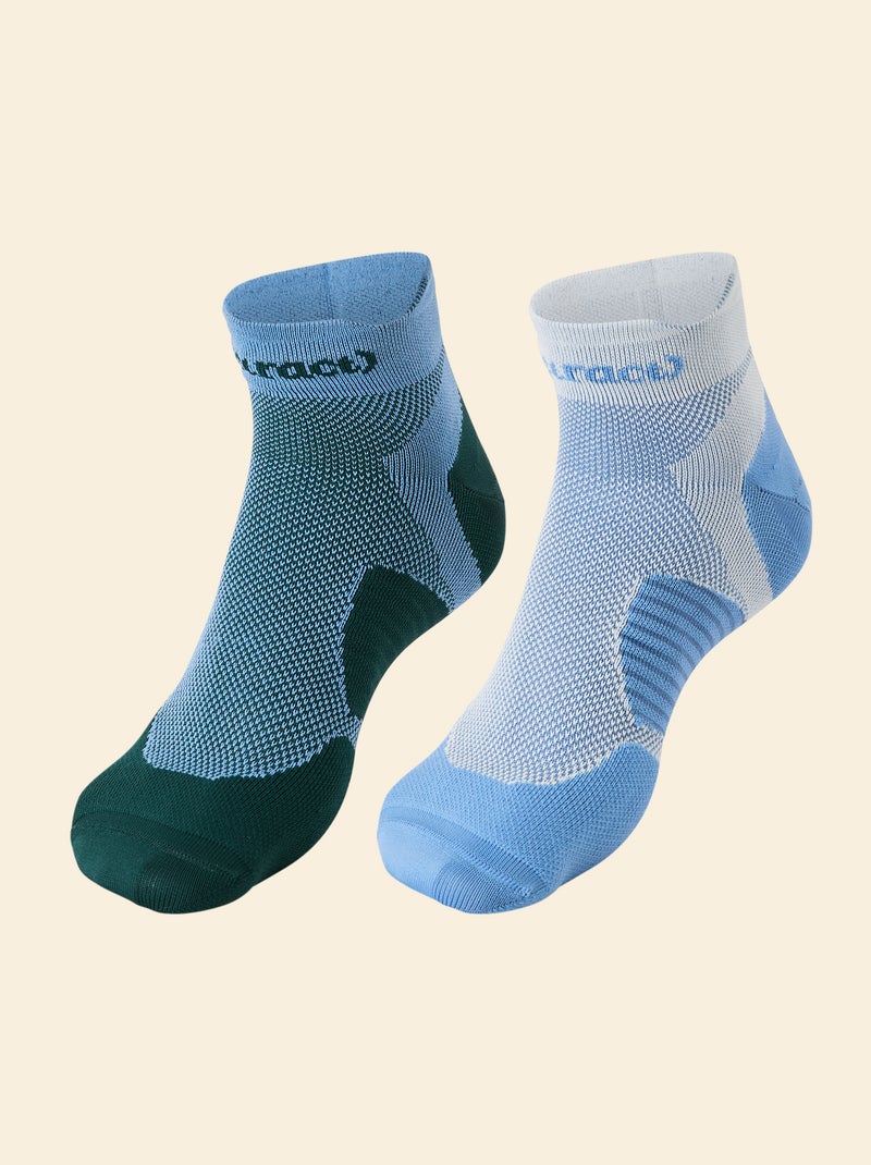 Pack de 2 pares de meias compressivas de algodão (ekstract) Azul - Kiabi