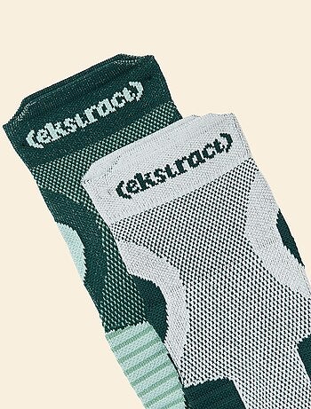 Pack de 2 pares de meias compressivas de algodão (ekstract)