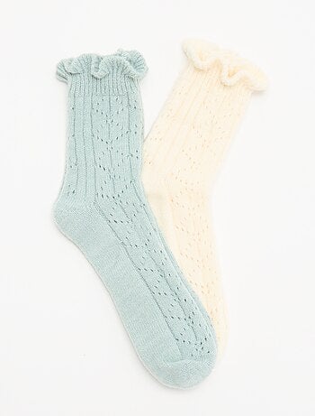 Pack de 2 pares de meias curtas divertidas