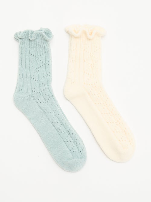 Pack de 2 pares de meias curtas divertidas - Kiabi