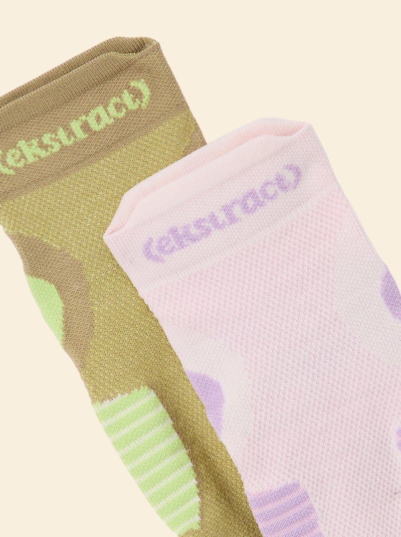 Pack de 2 pares de meias de cano alto - (ekstract) Azul - Kiabi