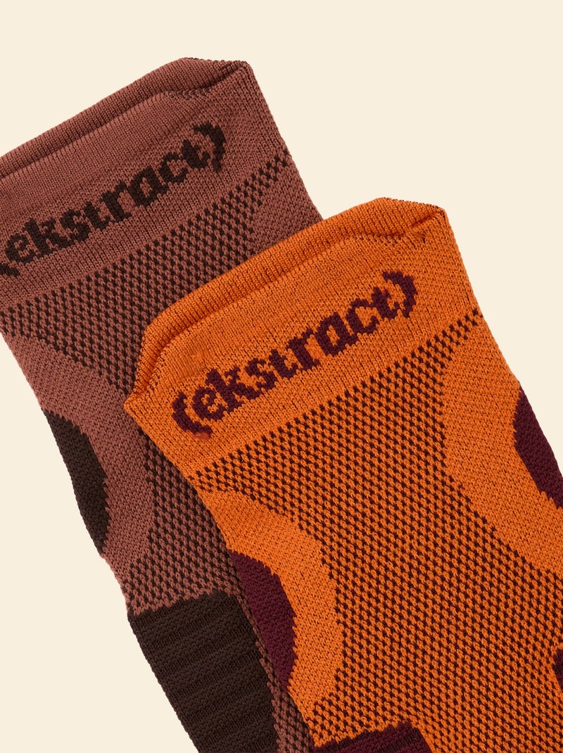 Pack de 2 pares de meias de cano alto - (ekstract) Castanho - Kiabi
