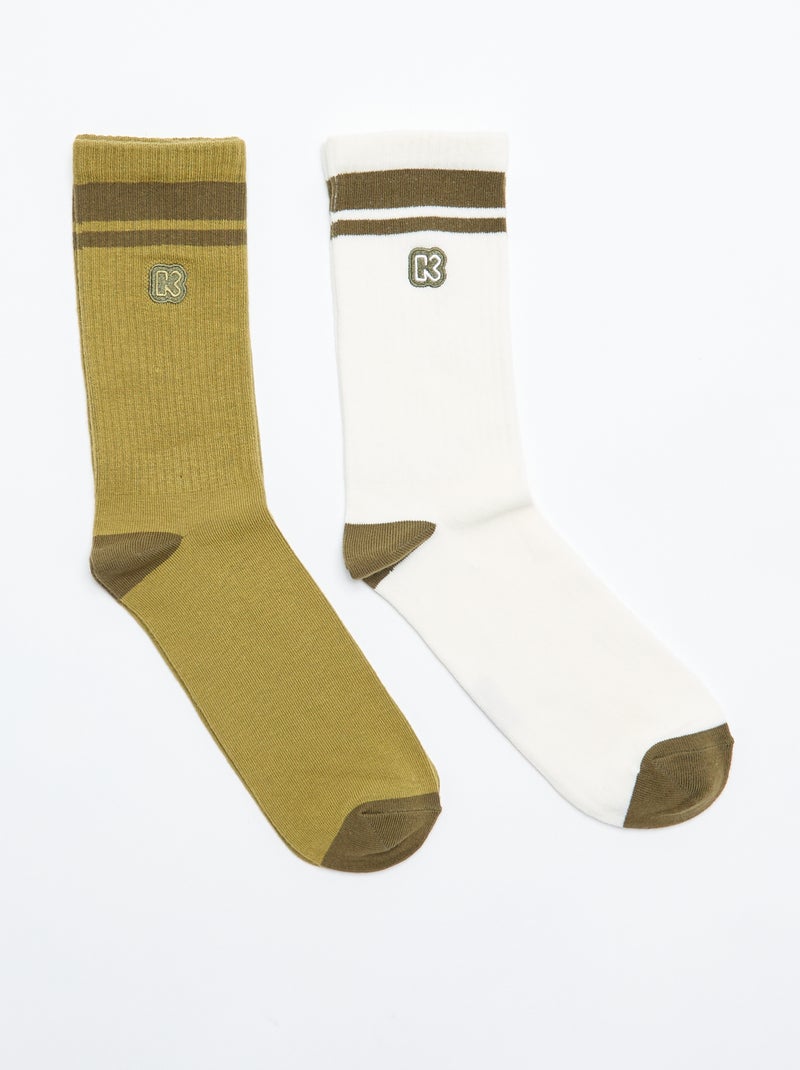 Pack de 2 pares de meias de homem - Kiabi Verde - Kiabi