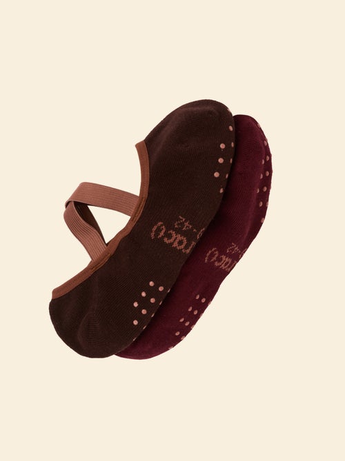Pack de 2 pares de meias de yoga - (ekstract) - Kiabi Pack de 2 pares de meias de yoga - (ekstract) - Kiabi
