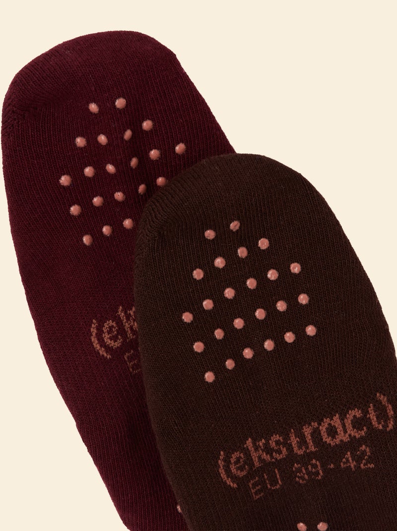 Pack de 2 pares de meias de yoga - (ekstract) Castanho - Kiabi