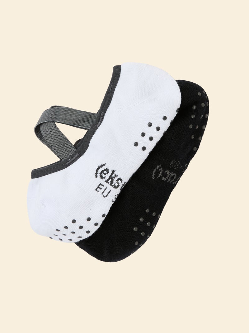Pack de 2 pares de meias de yoga - (ekstract) Preto - Kiabi