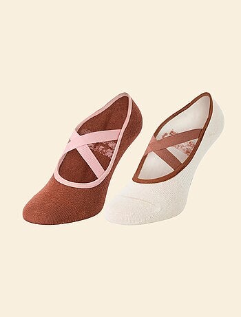 Pack de 2 pares de meias de yoga (ekstract) em algodão