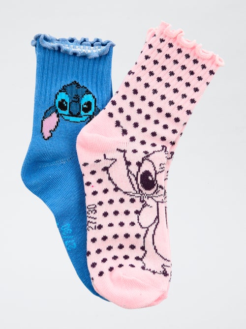 Pack de 2 pares de meias 'Disney' 'Stitch' em algodão - Kiabi