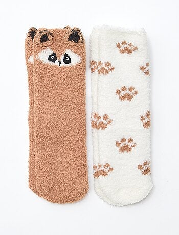 Pack de 2 pares de meias fantasia