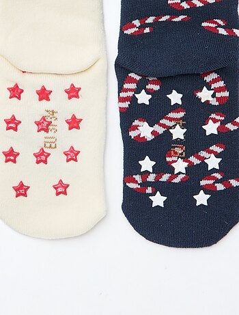 Pack de 2 Pares de Meias Fantasia de Natal Antiderrapantes