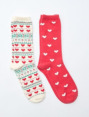 Pack de 2 Pares de Meias Fantasia Natal