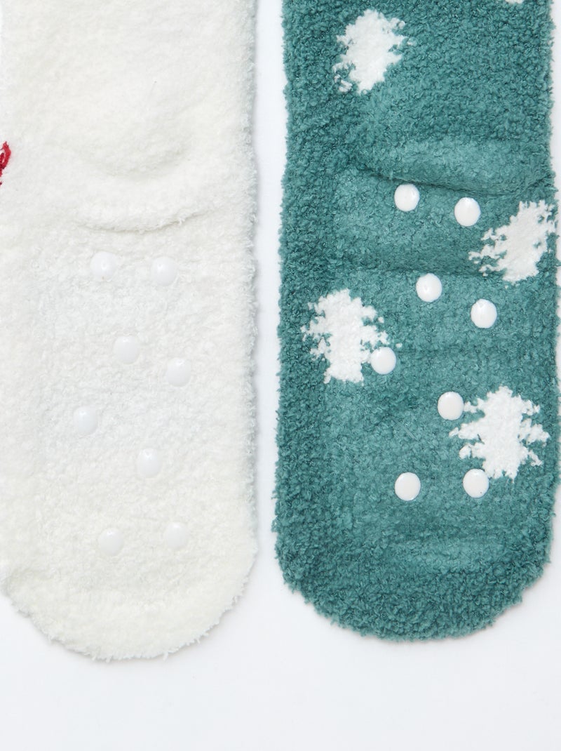 Pack de 2 pares de meias fantasia Verde - Kiabi