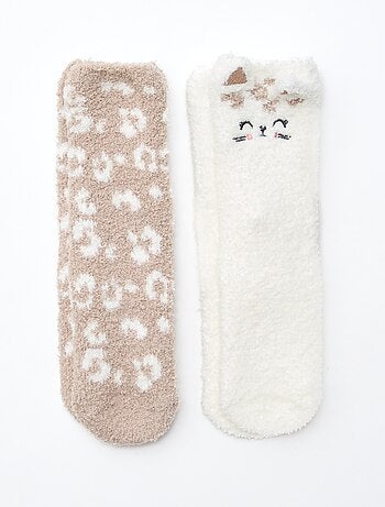 Pack de 2 Pares de Meias Felpudas Fantasia