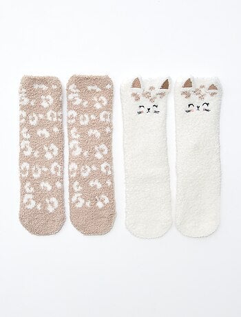 Pack de 2 Pares de Meias Felpudas Fantasia