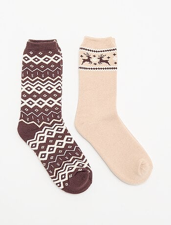 Pack de 2 pares de meias forradas
