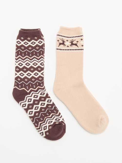 Pack de 2 pares de meias forradas - Kiabi
