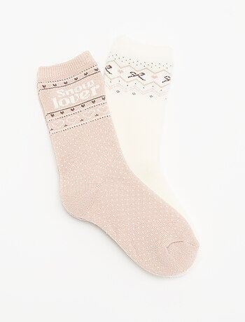 Pack de 2 pares de meias forradas