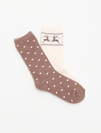 Pack de 2 pares de meias forradas