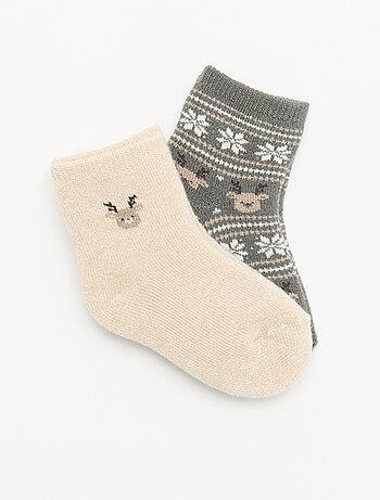 Pack de 2 pares de meias forradas