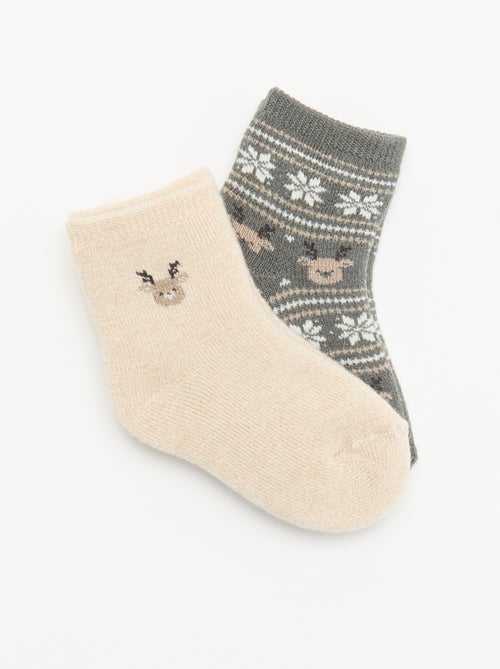 Pack de 2 pares de meias forradas - Kiabi