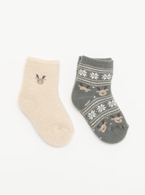 Pack de 2 pares de meias forradas - Kiabi