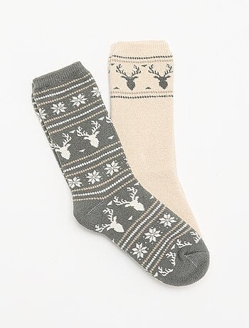 Pack de 2 pares de meias forradas
