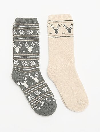 Pack de 2 pares de meias forradas