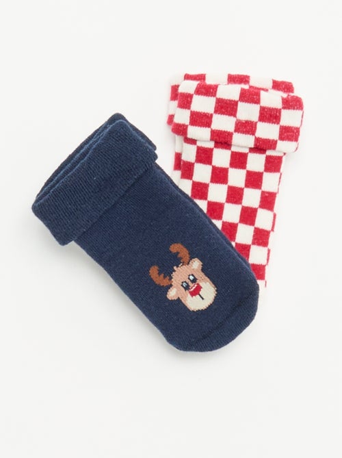 Pack de 2 pares de meias para recém-nascido - Kiabi