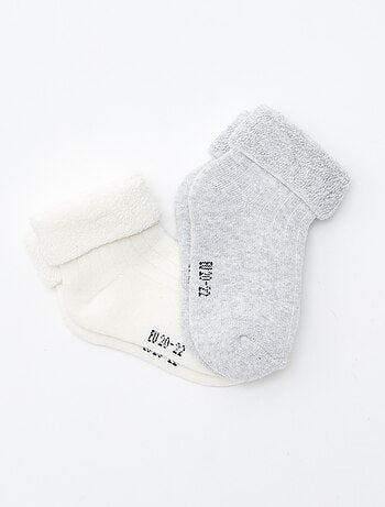 Pack de 2 pares de meias para recém-nascido