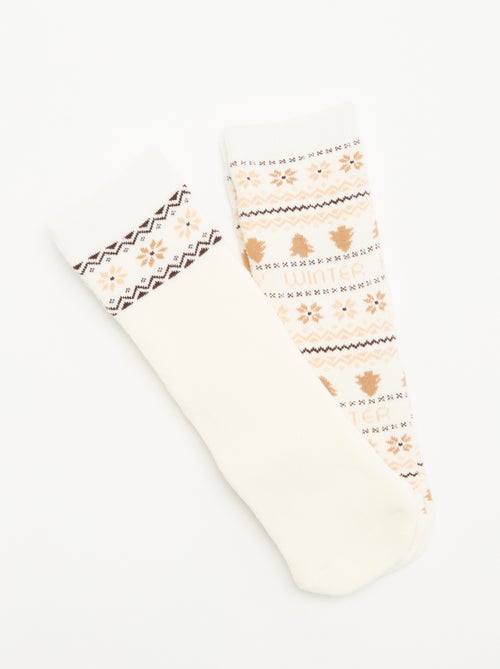 Pack de 2 pares de meias quentes - Kiabi