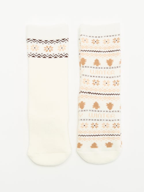 Pack de 2 pares de meias quentes - Kiabi