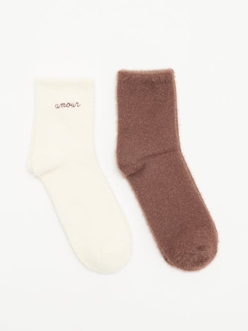 Pack de 2 pares de meias-soquete - Kiabi