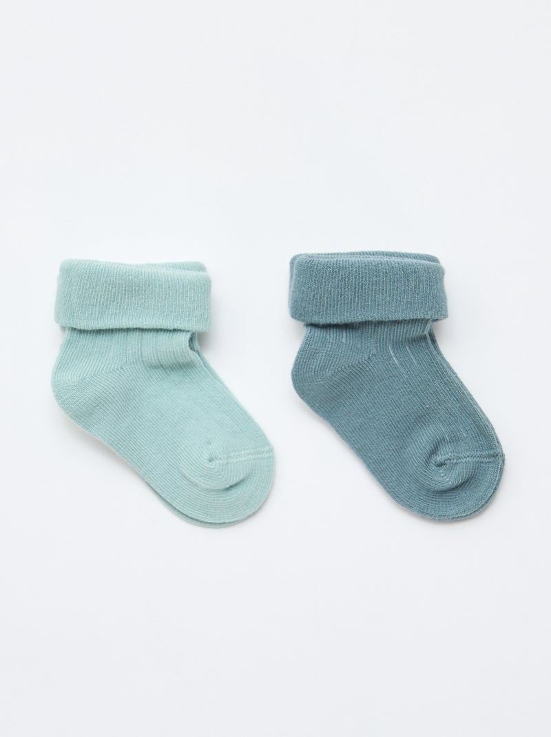 Pack de 2 pares de meias Verde - Kiabi