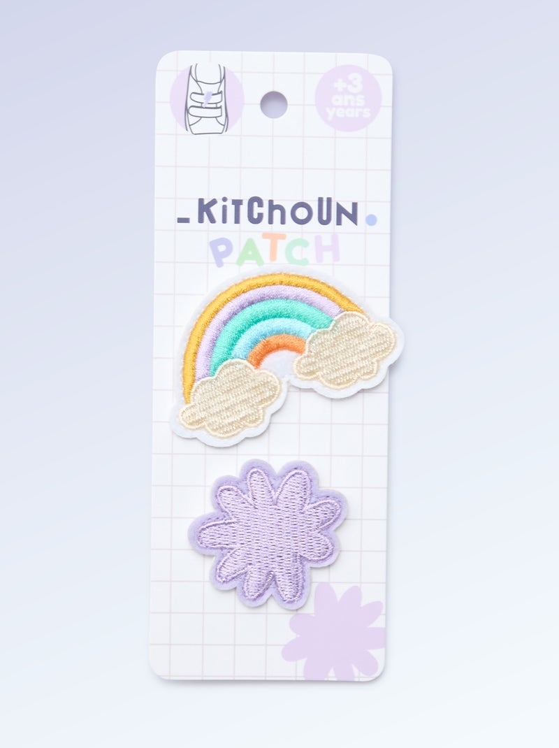 Pack de 2 patches de encaixe para personalizar as tuas sapatilhas 'Kitchoun' Rosa - Kiabi