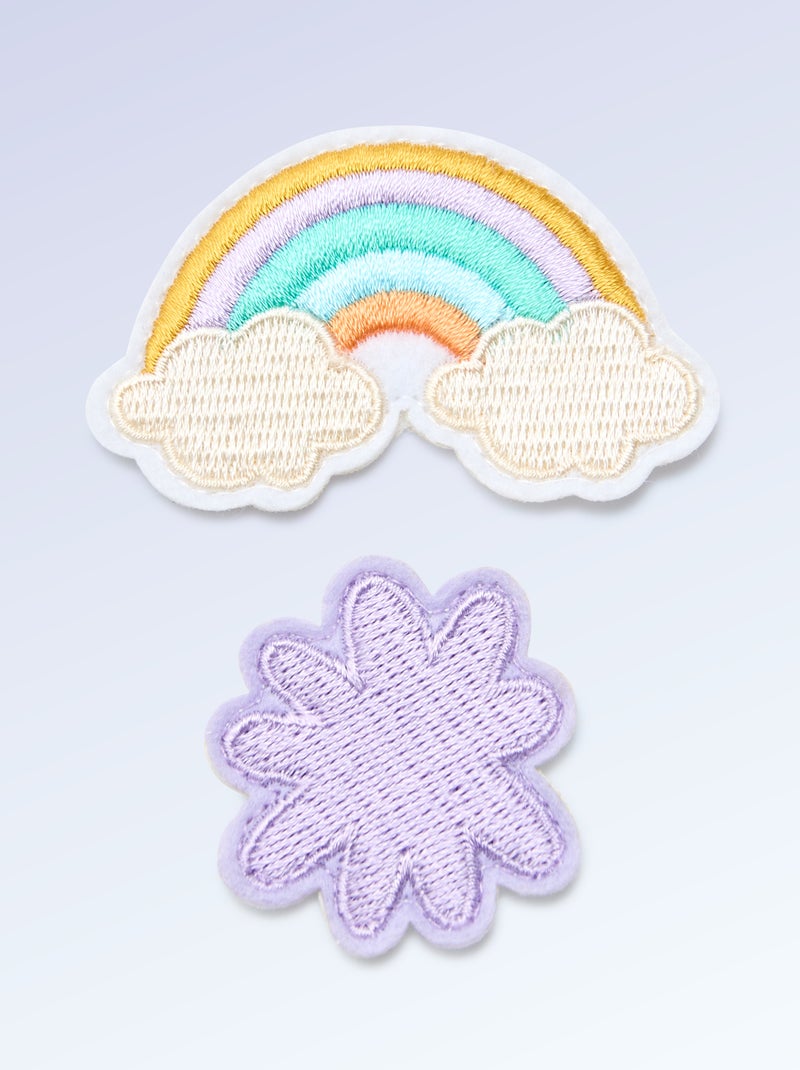 Pack de 2 patches de encaixe para personalizar as tuas sapatilhas 'Kitchoun' Rosa - Kiabi