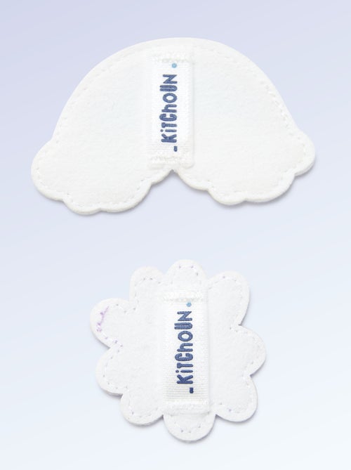 Pack de 2 patches de encaixe para personalizar as tuas sapatilhas 'Kitchoun' - Kiabi