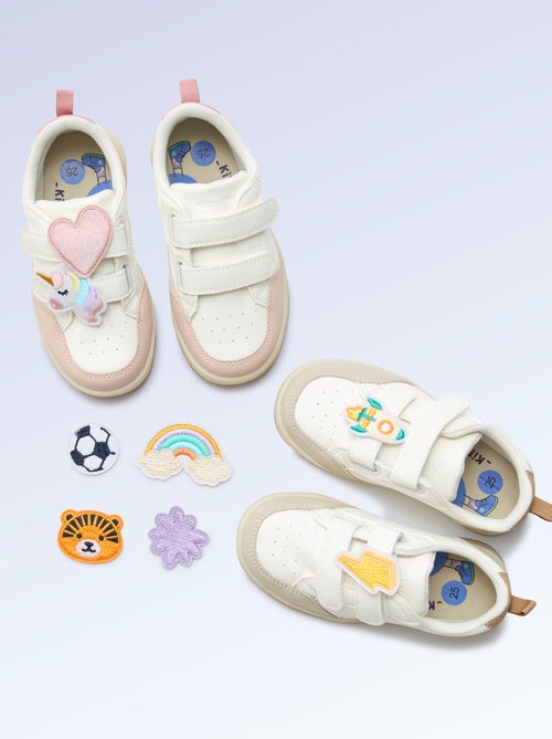 Pack de 2 patches de encaixe para personalizar as tuas sapatilhas 'Kitchoun' - Kiabi