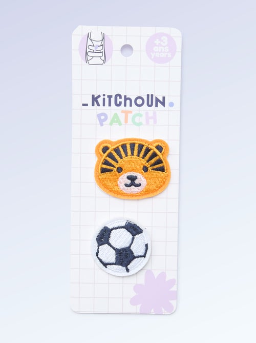 Pack de 2 patches de encaixe para personalizar os teus ténis 'Kitchoun' - Kiabi