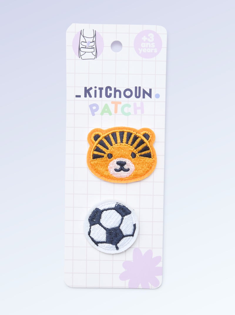 Pack de 2 patches de encaixe para personalizar os teus ténis 'Kitchoun' Amarelo - Kiabi