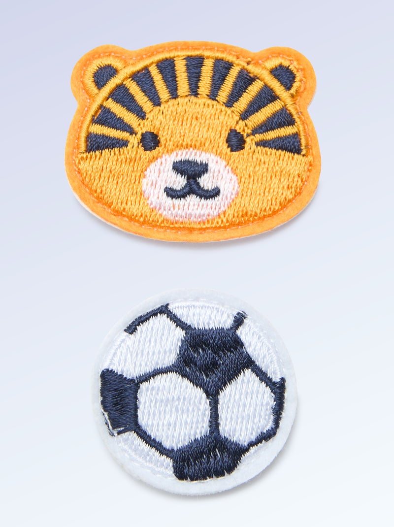 Pack de 2 patches de encaixe para personalizar os teus ténis 'Kitchoun' Amarelo - Kiabi