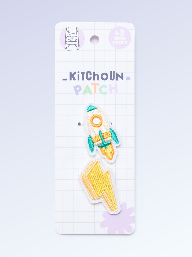 Pack de 2 patches de encaixe para personalizar os teus ténis 'Kitchoun' Azul - Kiabi